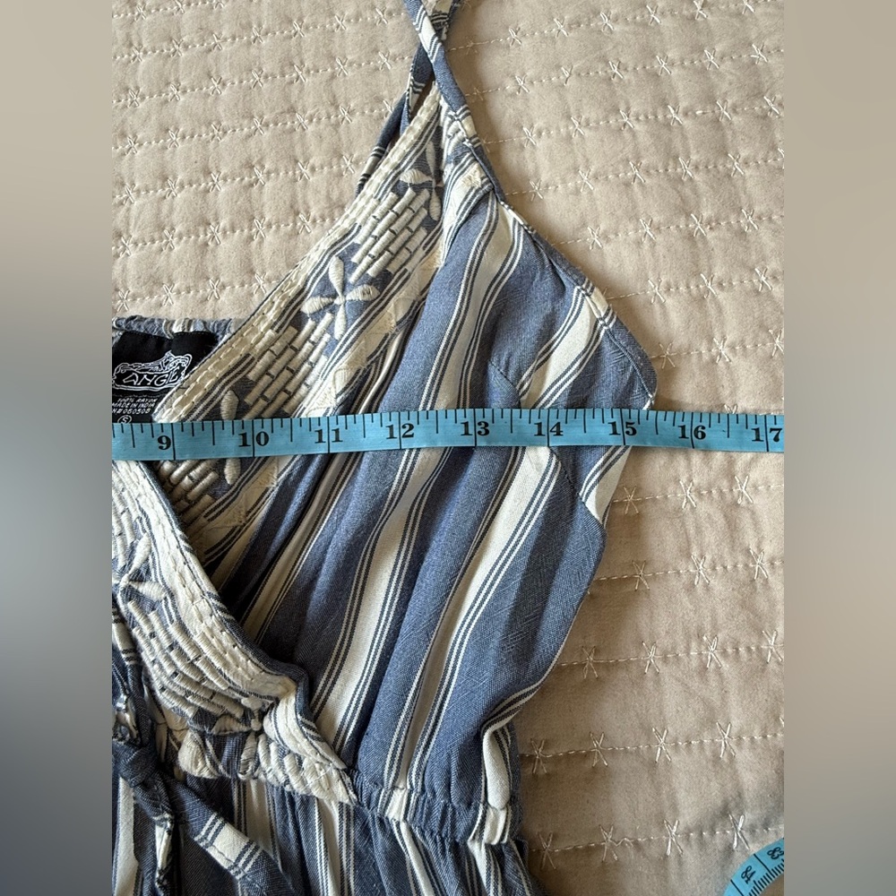 Angie blue and white striped maxi dress. Size small‎ - Picture 7 of 7